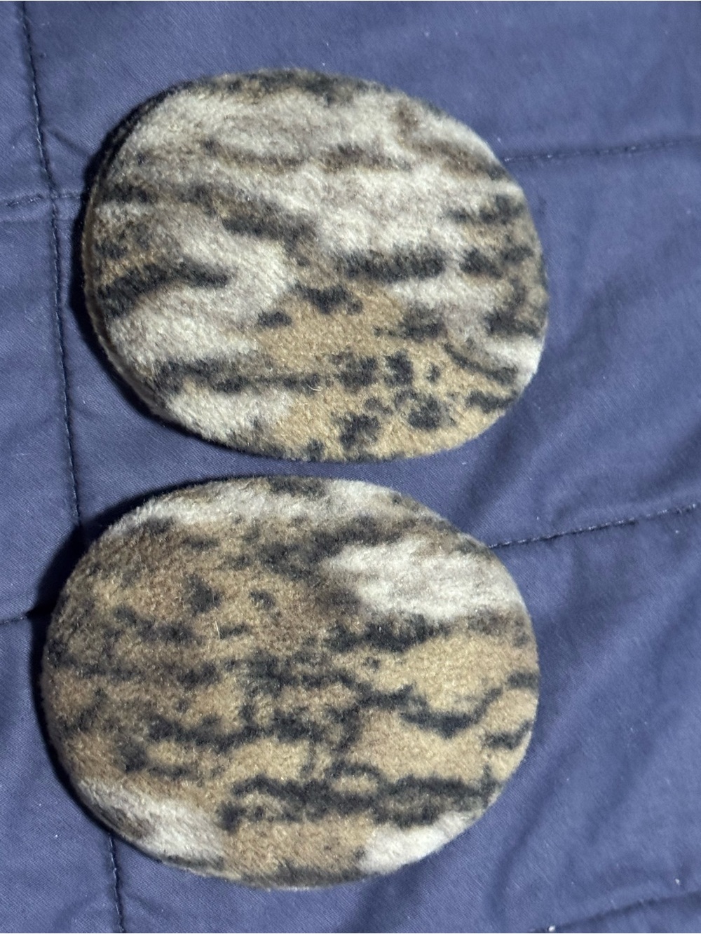Faux Fur Ear Muff Pads - Brown Tiger Stripe